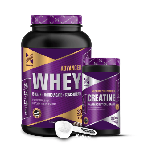 Whey Protein 2lbs + Creatina 250gr + Medida 5gr de REGALO! / Combo Xtrenght - comprar online