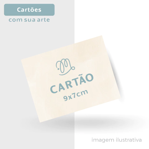 Cartão 9x7cm - Personalizado (100und.) - comprar online