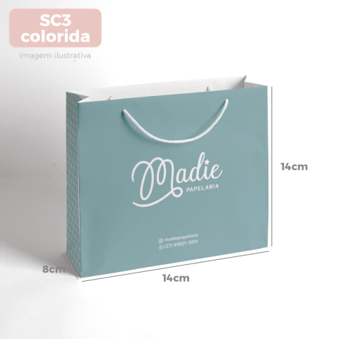 Sacola Colorida Personalizada SC3 - 14x14x8cm - comprar online