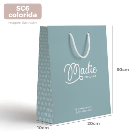 Sacola Colorida Personalizada SC6 - 30x20x10cm - comprar online