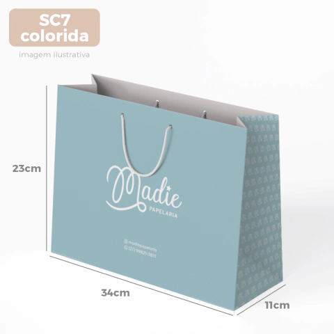 Sacola Colorida Personalizada SC7 - 34x23x11cm - comprar online