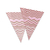 50 Embalagem Para Cone Saquinho Chevron Rosa 15x20cm - comprar online