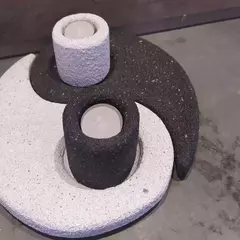 Porta vela yin yang piedra Gde - comprar online