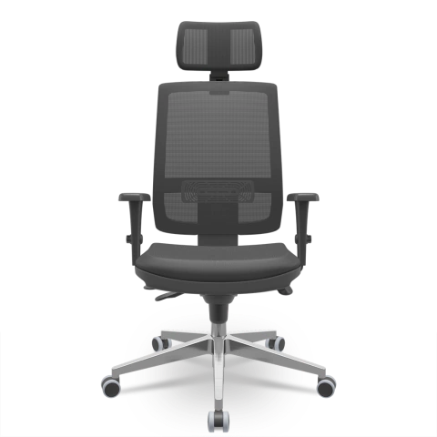 Cadeira Ergonômica Giratória Icon Presidente Alumínio | Mirage Móveis