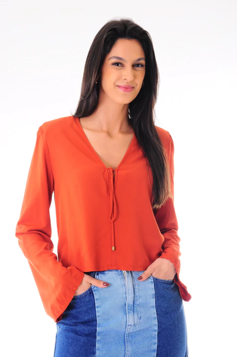 Blusa My Place com Amarração Frontal - comprar online