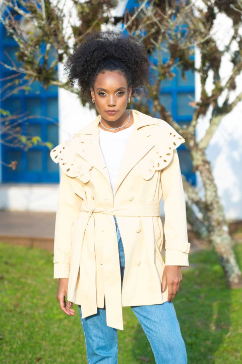 Casaco Litt Trench Coat Bordado - comprar online