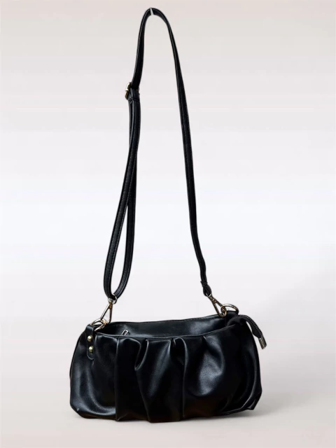 Bolsa Preta Drapeada - comprar online