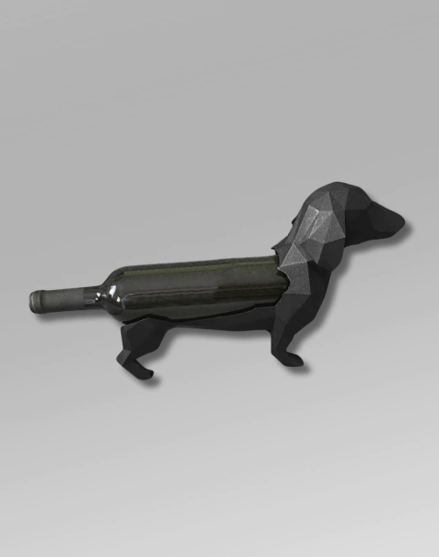 Suporte para Garrafa de Vinho Cachorro Salsicha