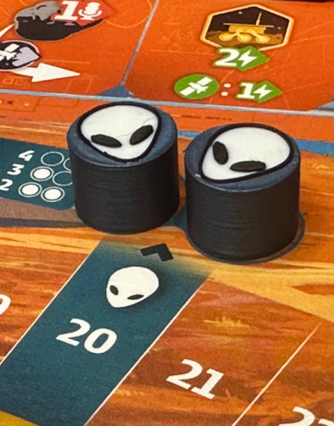 Kit 4 Marcadores de Aliens Neutros para o jogo SETI