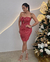 VESTIDO CURTO GLITTER vermelho