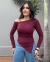 BLUSA ASSIMÉTRICA FLAVIA marsala - comprar online
