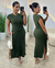 VESTIDO LONGO MOLETINHO verde - comprar online