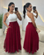 SAIA LONGA MINIMALISTA LISA marsala - comprar online