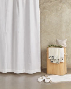 Cortina de baño con ganchos