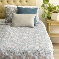 Sábanas Cacharel Hotel 200 hilos puro algodón - Blanco Tritel