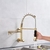 Torneira de Parede Para Cozinha Gourmet Altíssima Qualidade Duas Opções de Jatos e Haste Flexível 100% Metal