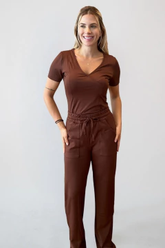 Scrub Feminino Slim - Marrom Capuccino - comprar online