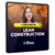 Tablet com capa do curso lead construction
