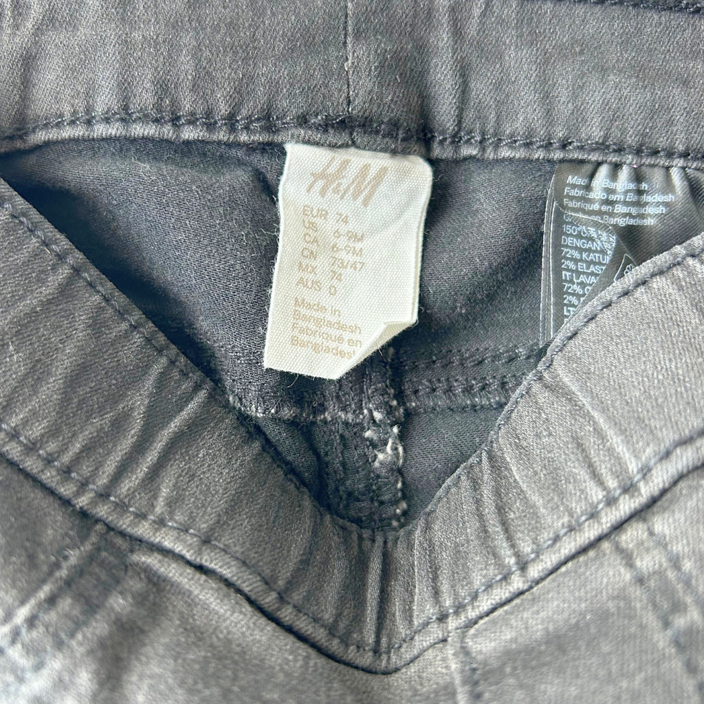 H&m - jean legging - 6/9 meses