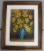 Quadro a óleo sobre Tela - Motivo Floral - Com Moldura - C. Grena 