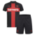 Kit Infantil Bayer Leverkusen 23/24 Castore - Preto e vermelha