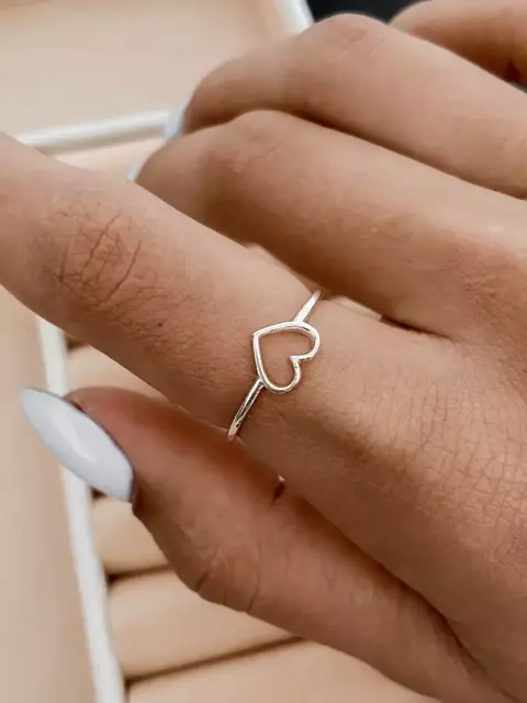 Anel Coração Vazado - comprar online