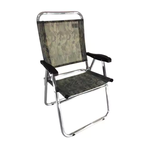 Cadeira Alumínio Reforçada Cancun Plus Colors Camuflada Zaka 120 KG
