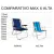 Cadeira Alumínio Max com PORTA COPO TÉRMICO Marinho Zaka Super Resistente 140 KG - ZAKASHOP - Cadeiras Reforçadas Zaka