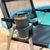 Cadeira Alumínio Reforçada com PORTA COPO TÉRMICO Cancun Plus Preta Zaka 120 KG