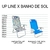 Cadeira de Praia Alumínio UP Line Bambu Zaka 120 KG - ZAKASHOP - Cadeiras Reforçadas Zaka