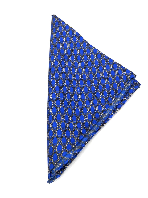 Lenço de Bolso Twill de Seda Catena Azul - comprar online