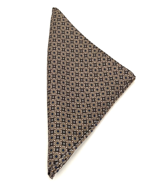 Lenço de Bolso Twill de Seda Verona Marrom - comprar online