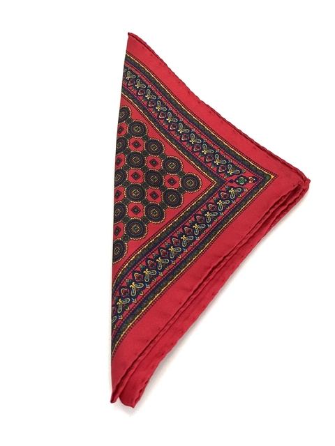 Lenço de Bolso Twill de Seda Venezia Vermelho - comprar online