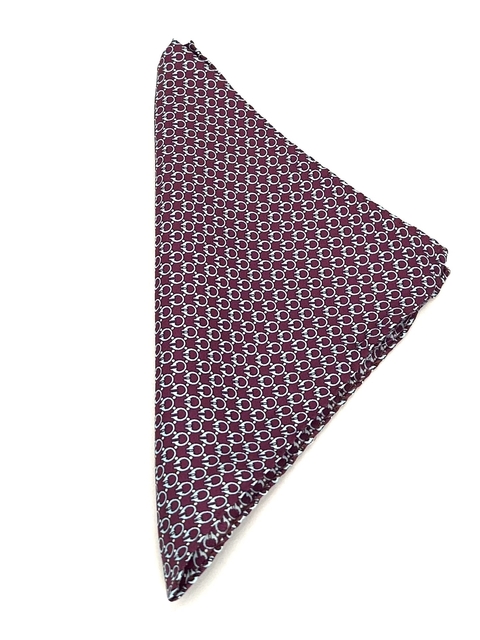 Lenço de Bolso Twill de Seda Cernobbio Bordô - comprar online