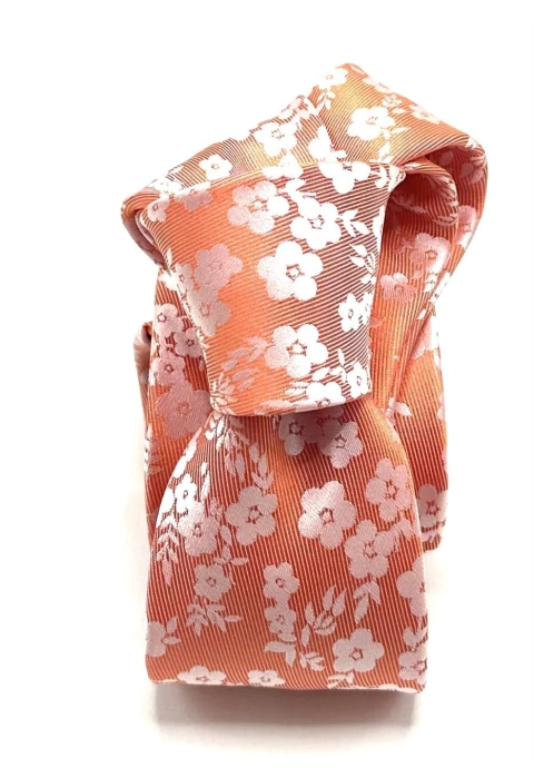 Gravata Slim Fiori Laranja - comprar online