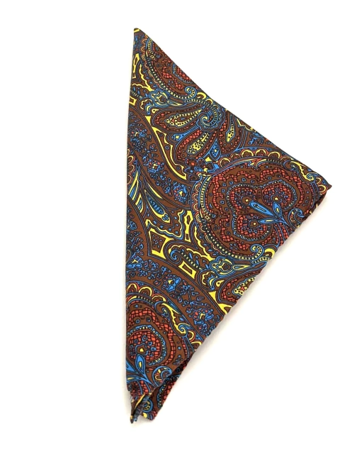 Lenço de Bolso Twill de Seda Damascato Colorido - comprar online