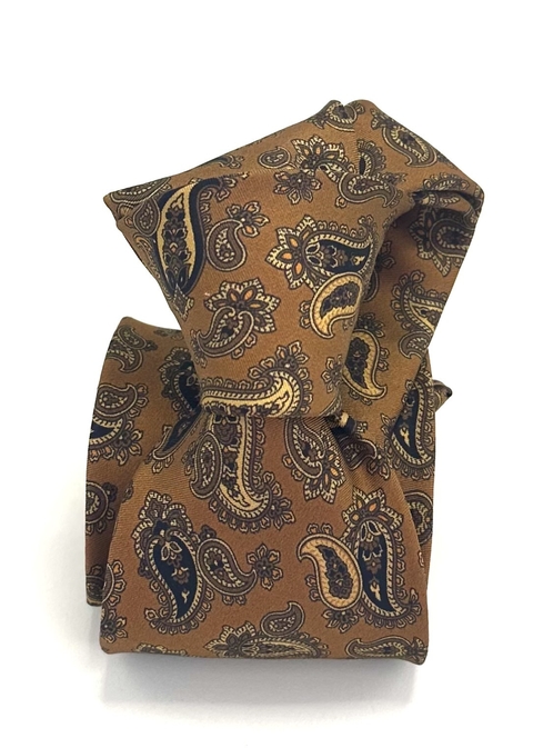 Gravata Twill Marrom Paisley - comprar online