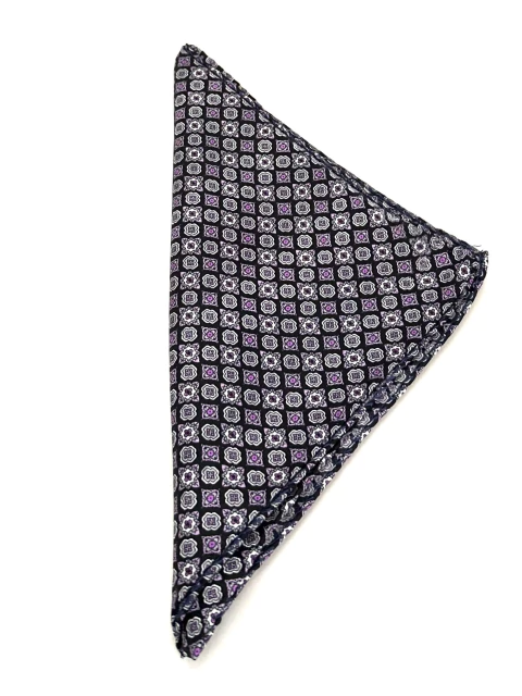 Lenço de Bolso Twill de Seda Mantova Preto - comprar online