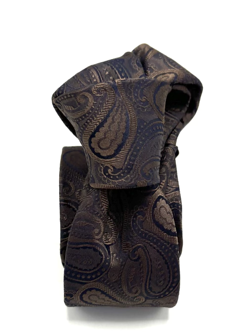 Gravata Slim Paisley Marrom - comprar online