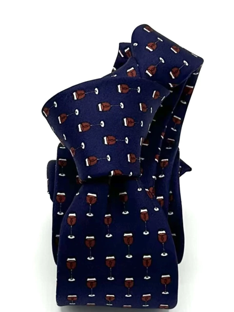 Gravata Slim Twill Taça de Vinho - comprar online