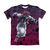 Camisa rosa com estampa do personagem de anime Kimetsu no Yaiba, apresentando um design vibrante e cores contrastantes.