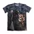 Camisa preta de anime com a imagem de Sung Jinwoo, personagem de Solo Leveling, em estilo Dryfit.