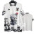 Camisa branca do Japão edição kakashi com detalhes em preto, estampada com imagem de personagem de anime e logotipo da Adidas.