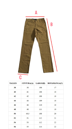 Pantalón Chino, Tabaco - 38 Special