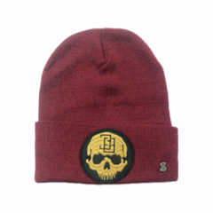Gorro Tejido Doble (Bordo, Con Parche)