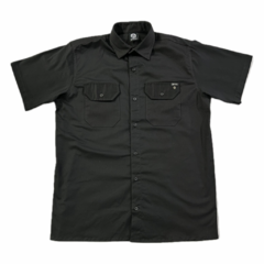 Camisa Worker, Manga Corta (Negra)