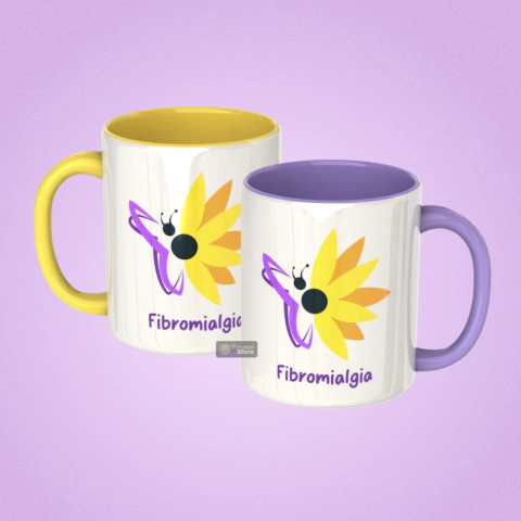 Canecas - Borboleta e Girassol Fibromialgia - comprar online
