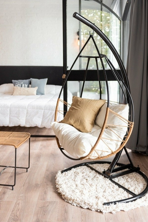 Hamaca Gota tejida + Almohadon Trapecio