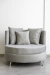 Sillón tapizado pana gris MOON - tienda online