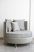 Sillón tapizado pana gris MOON - comprar online